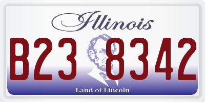 IL license plate B238342