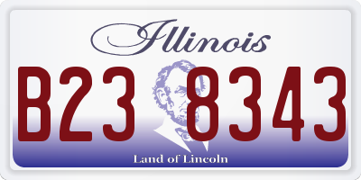 IL license plate B238343
