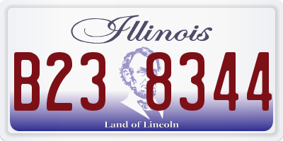 IL license plate B238344