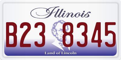 IL license plate B238345