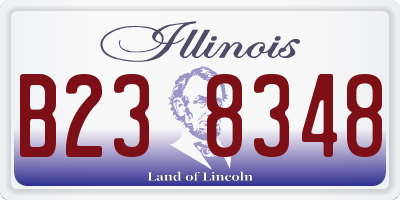 IL license plate B238348