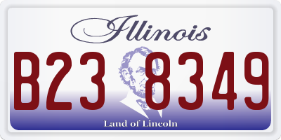 IL license plate B238349