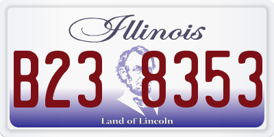 IL license plate B238353