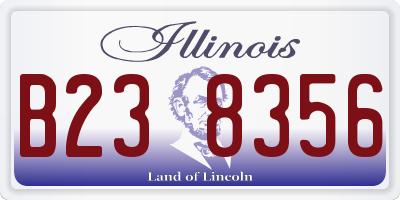 IL license plate B238356