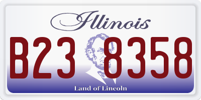 IL license plate B238358