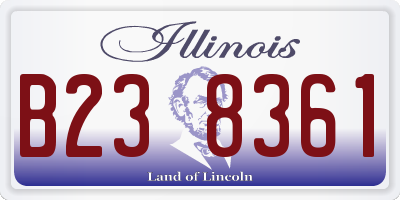IL license plate B238361