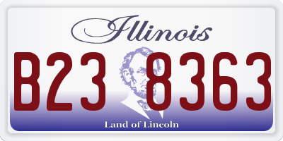 IL license plate B238363