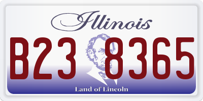 IL license plate B238365