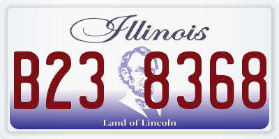 IL license plate B238368