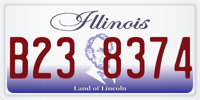 IL license plate B238374