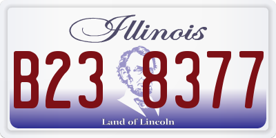 IL license plate B238377