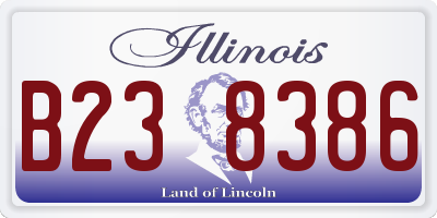 IL license plate B238386