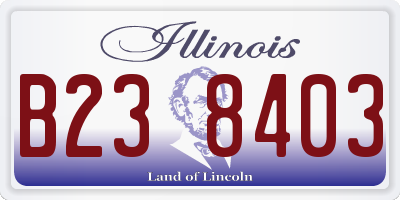 IL license plate B238403