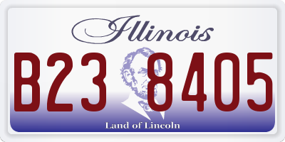 IL license plate B238405