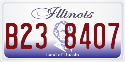 IL license plate B238407