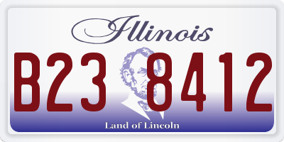 IL license plate B238412