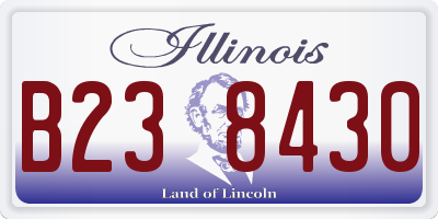 IL license plate B238430