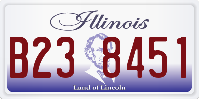 IL license plate B238451