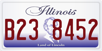 IL license plate B238452