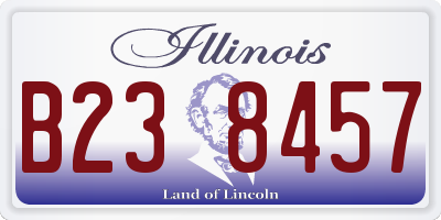 IL license plate B238457