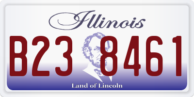 IL license plate B238461