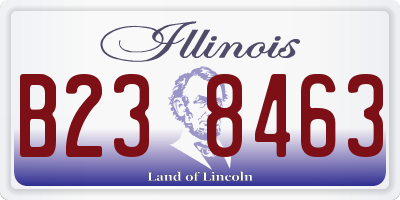 IL license plate B238463