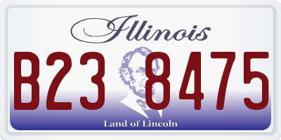IL license plate B238475