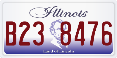 IL license plate B238476