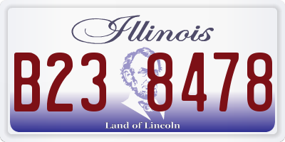 IL license plate B238478
