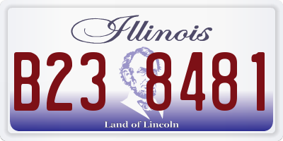IL license plate B238481
