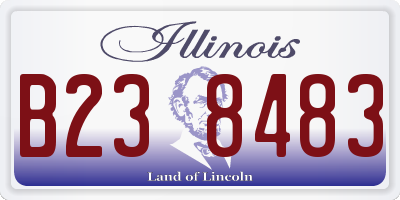 IL license plate B238483