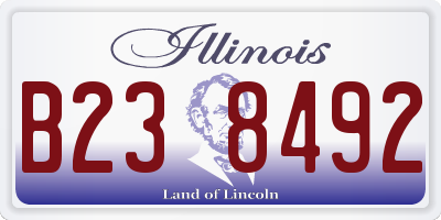 IL license plate B238492