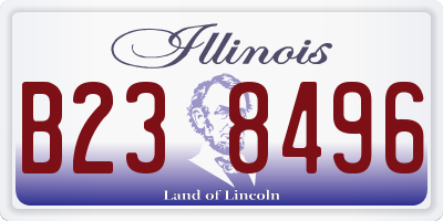 IL license plate B238496