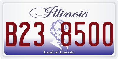 IL license plate B238500