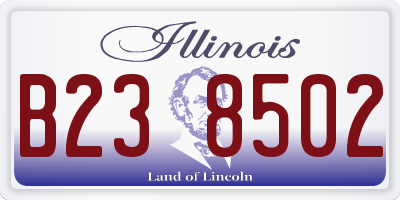 IL license plate B238502
