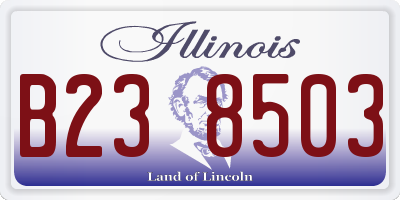 IL license plate B238503