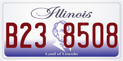 IL license plate B238508