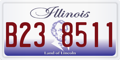 IL license plate B238511