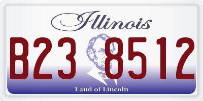IL license plate B238512