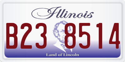 IL license plate B238514