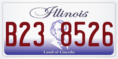 IL license plate B238526
