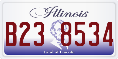 IL license plate B238534