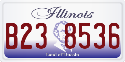 IL license plate B238536
