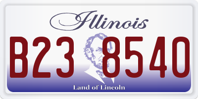 IL license plate B238540
