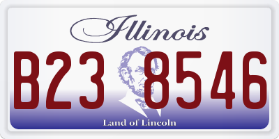 IL license plate B238546