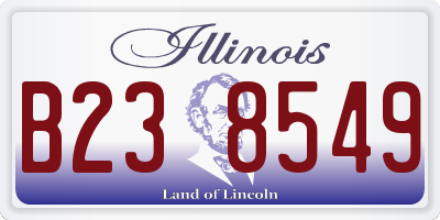 IL license plate B238549