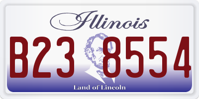 IL license plate B238554