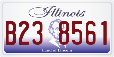 IL license plate B238561