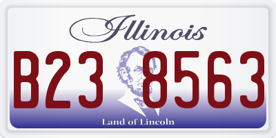 IL license plate B238563