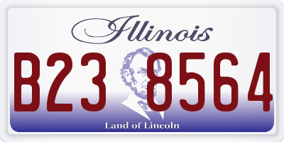 IL license plate B238564